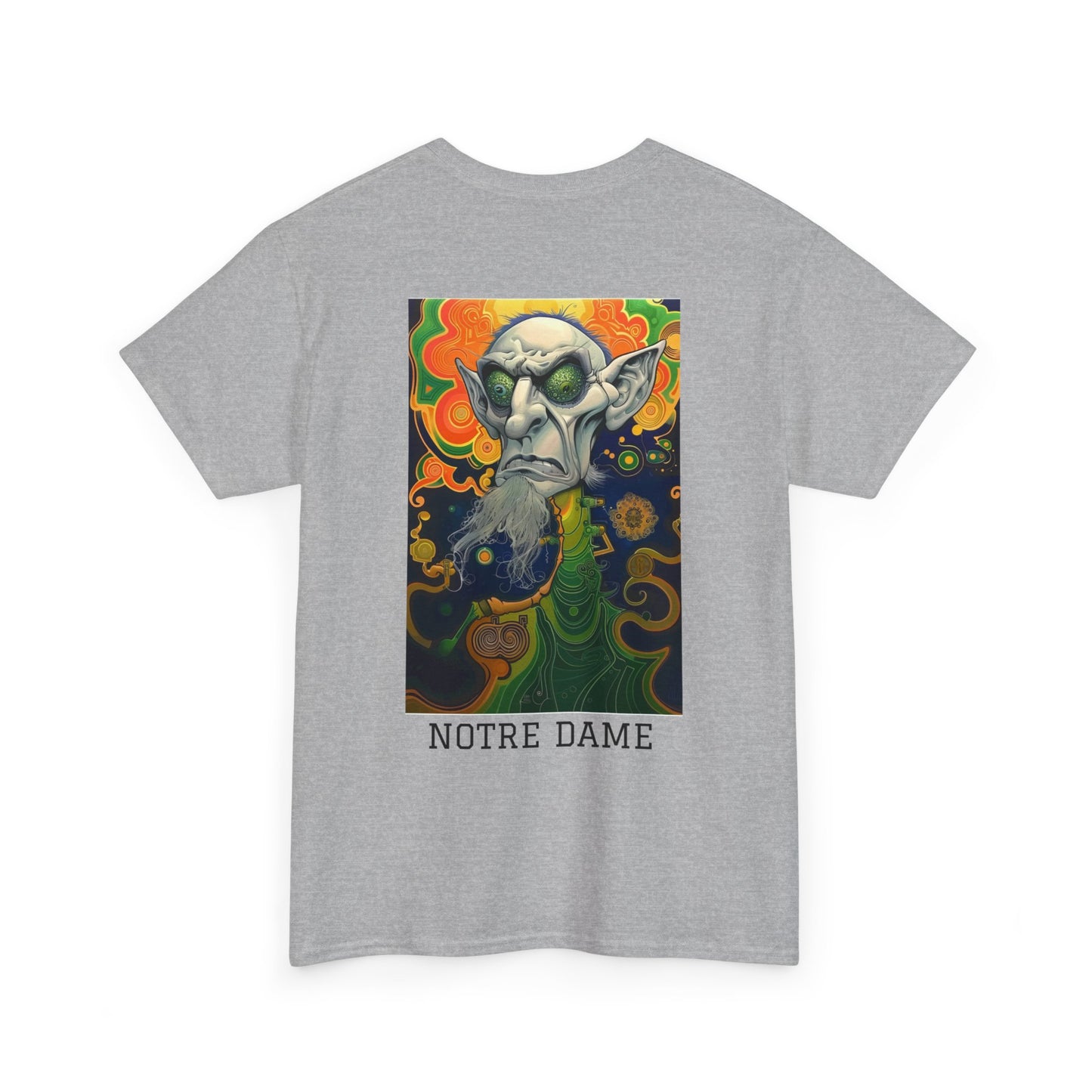 Notre Dame 03B - Unisex Heavy Cotton Tee - Image on the Back