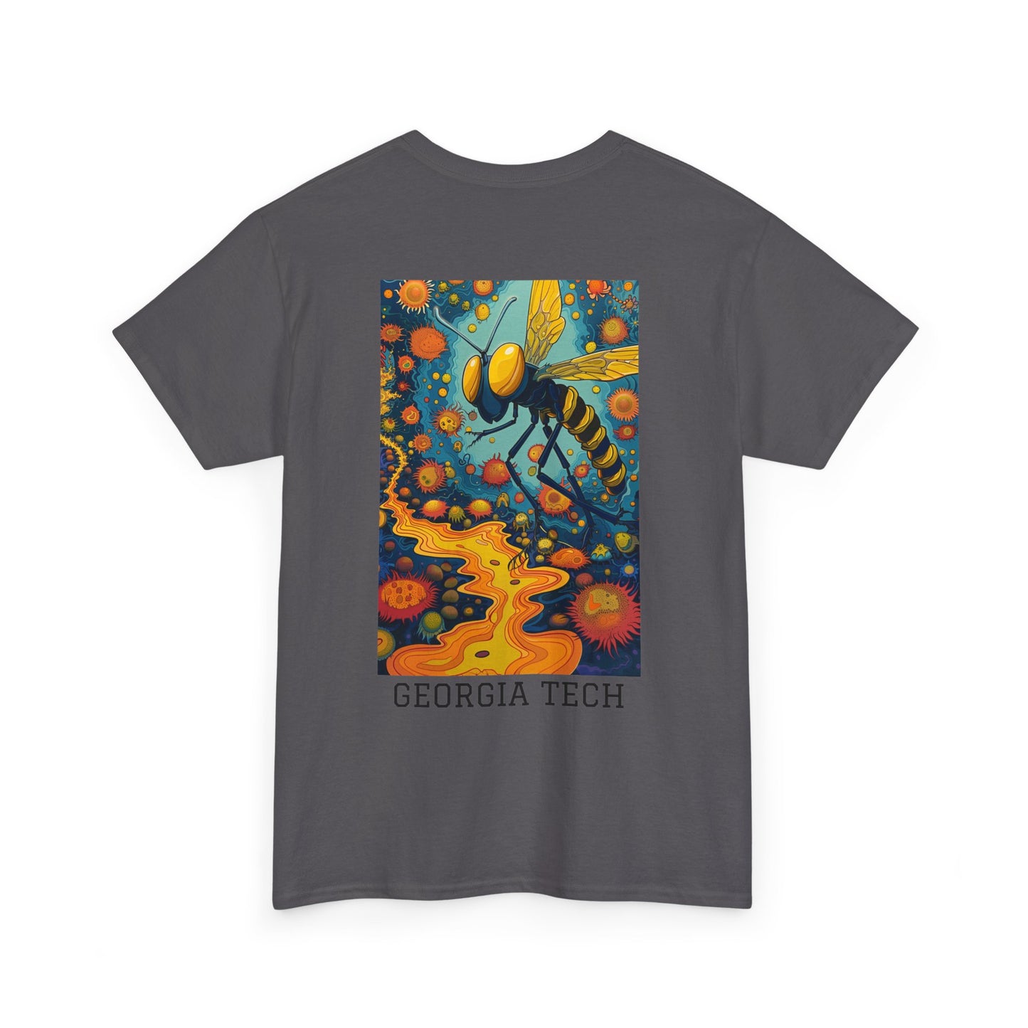 Georgia Tech 03B - Unisex Heavy Cotton Tee - Image on the Back