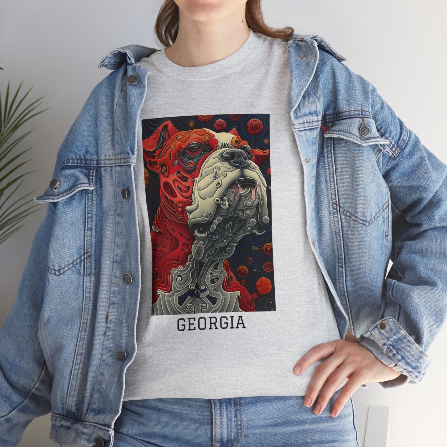 Georgia 02F - Unisex Heavy Cotton Tee - Image on the Front