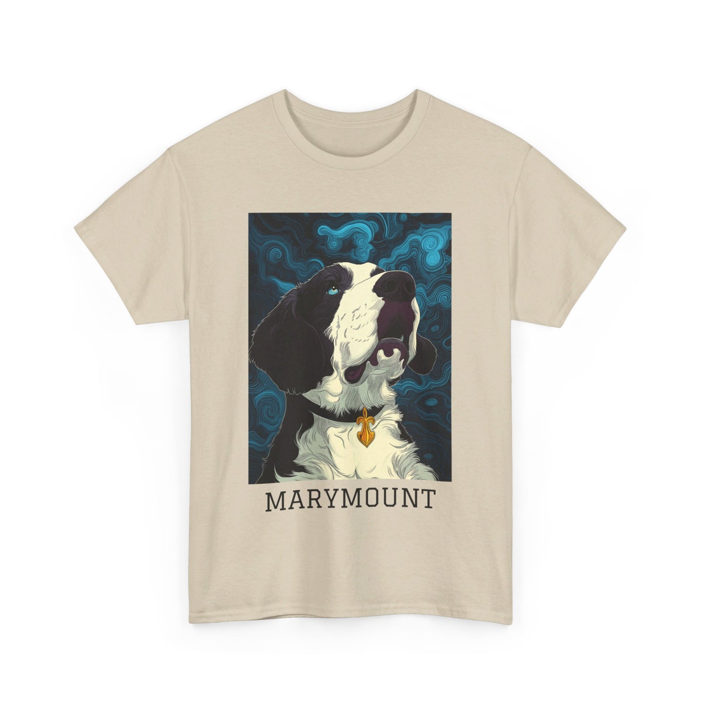 Marymount 01F - Unisex Heavy Cotton Tee - Image on the Front