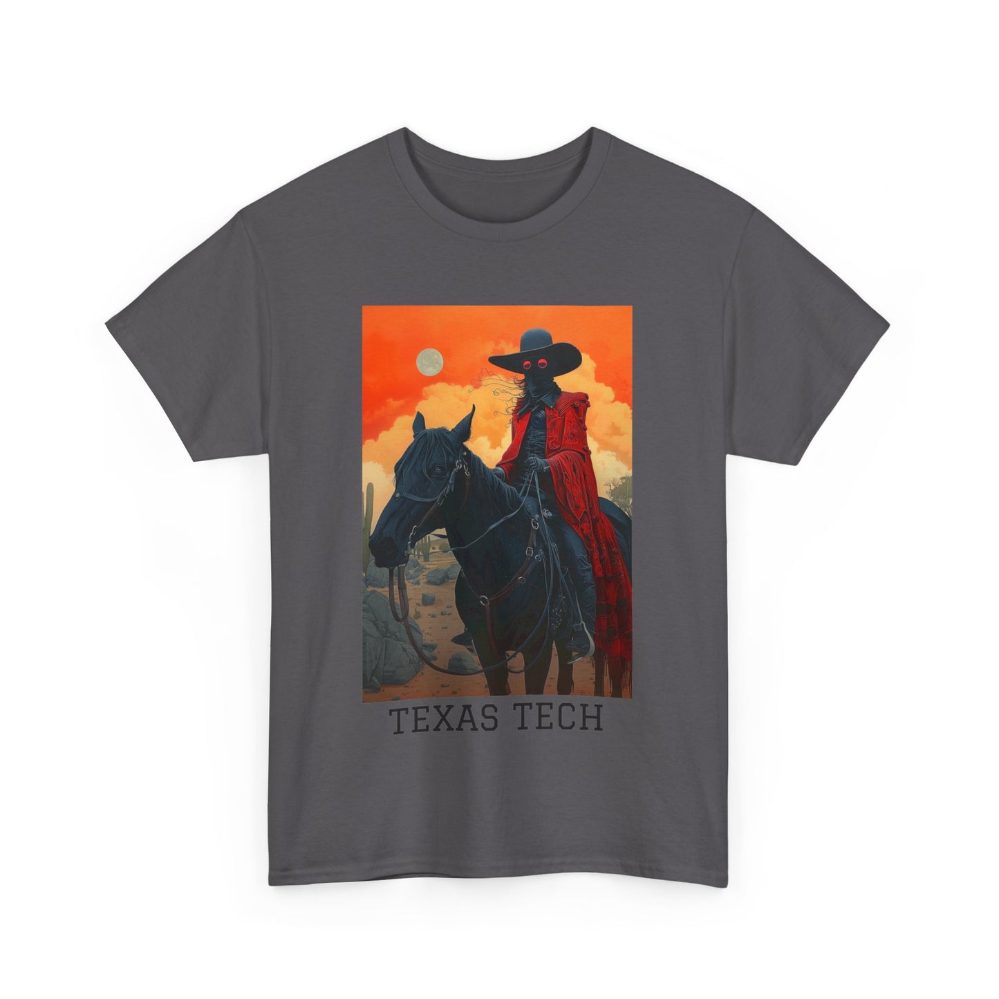 Texas Tech 01F - Unisex Heavy Cotton Tee - Image on the Front
