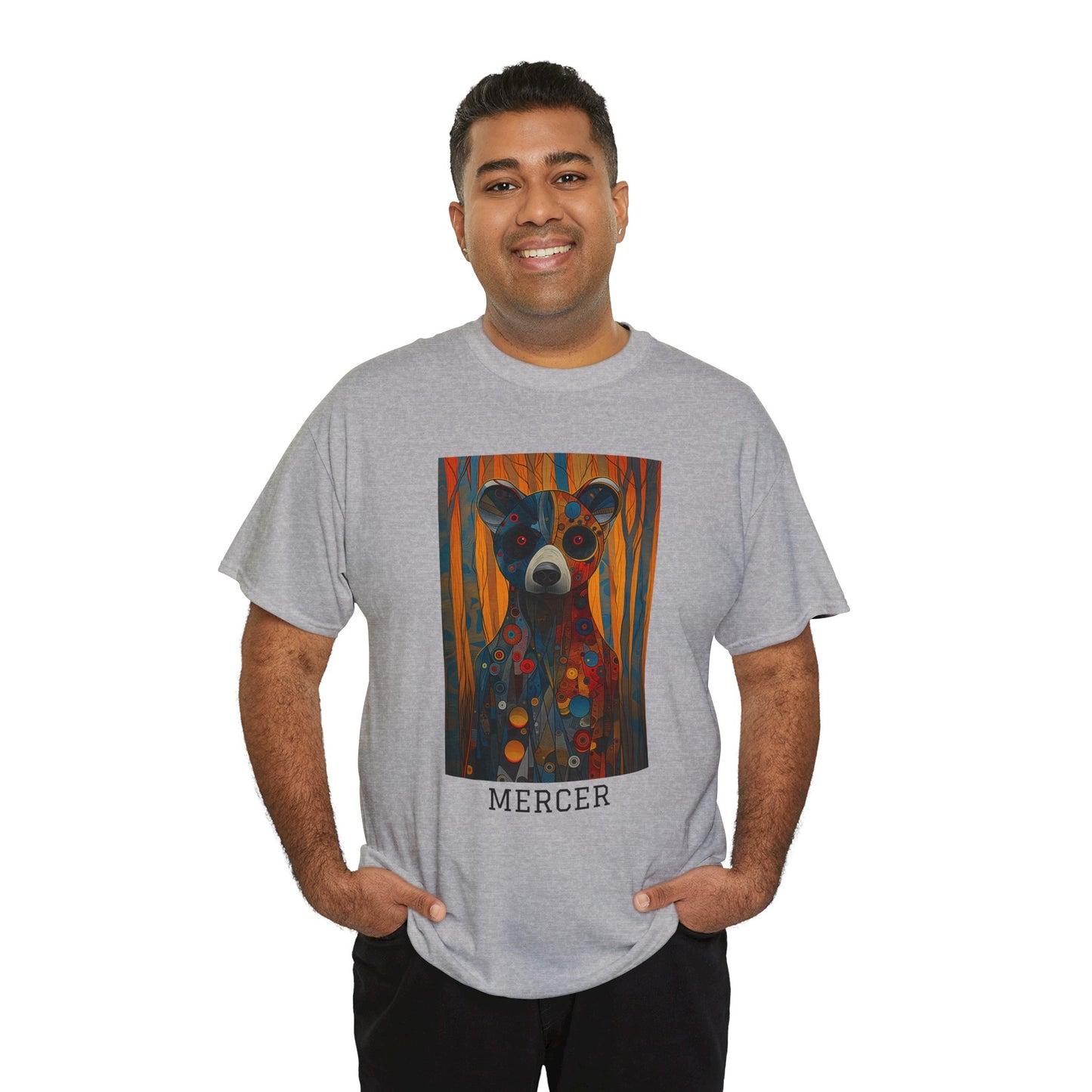 Mercer 01F - Unisex Heavy Cotton Tee - Image on the Front