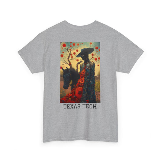 Texas Tech 03B - Unisex Heavy Cotton Tee - Image on the Back
