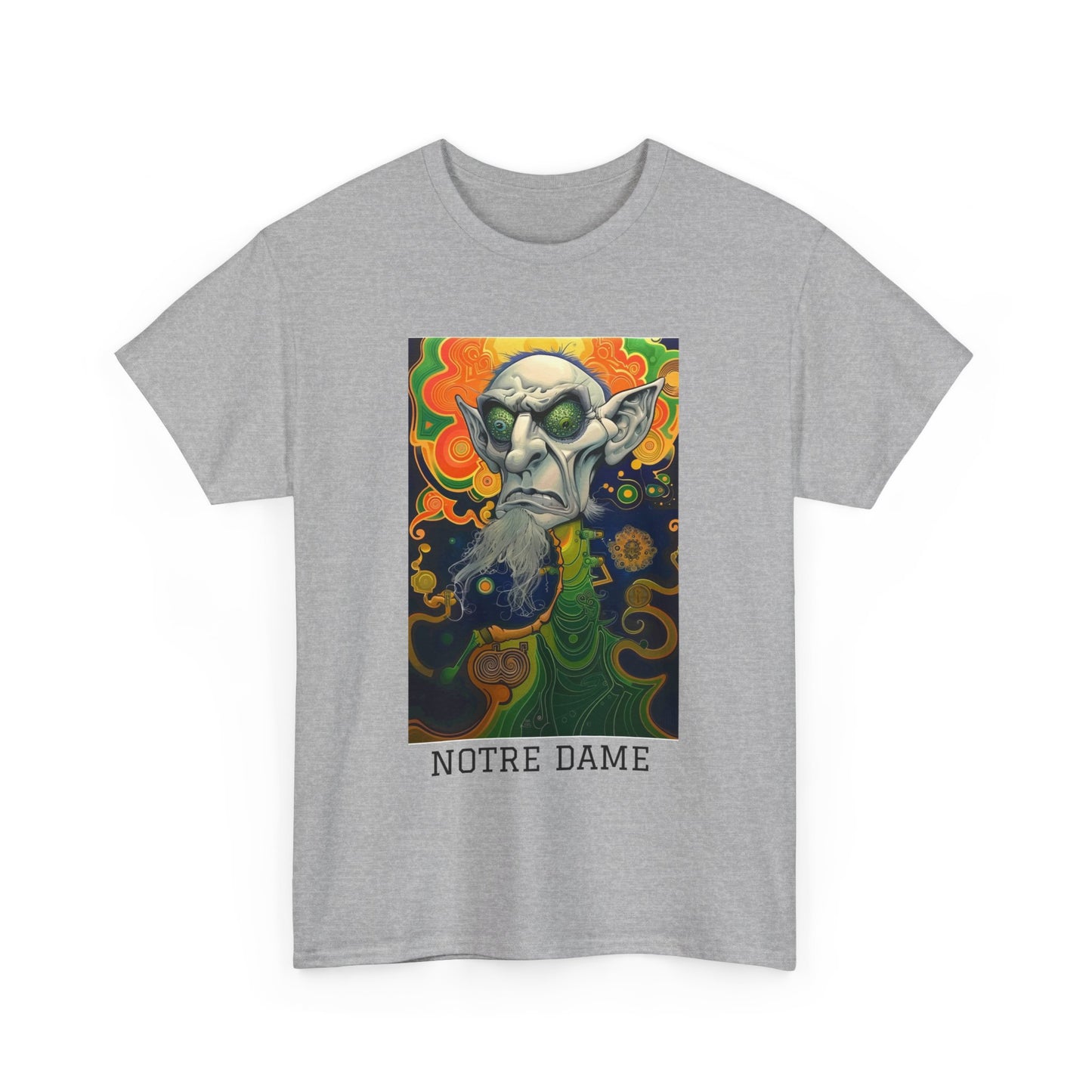 Notre Dame 03F - Unisex Heavy Cotton Tee - Image on the Front