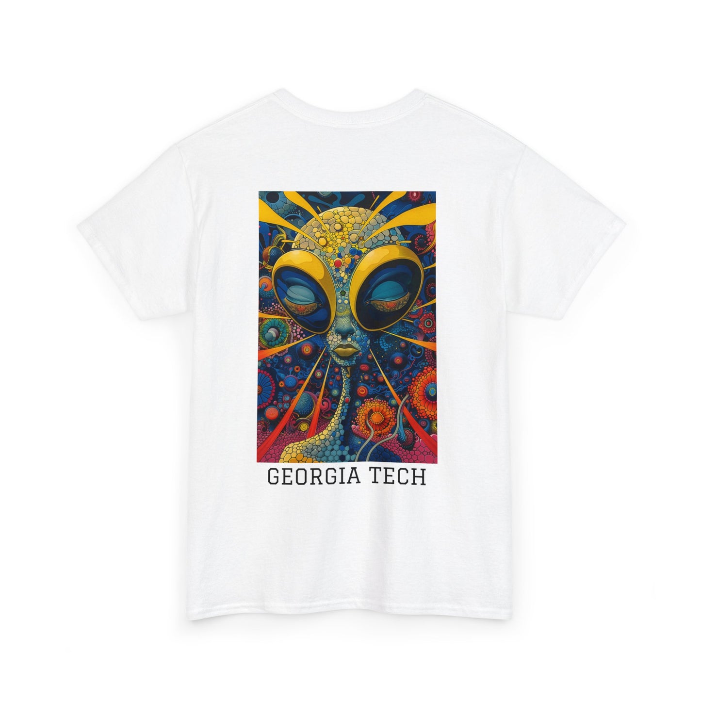 Georgia Tech 04B - Unisex Heavy Cotton Tee - Image on the Back