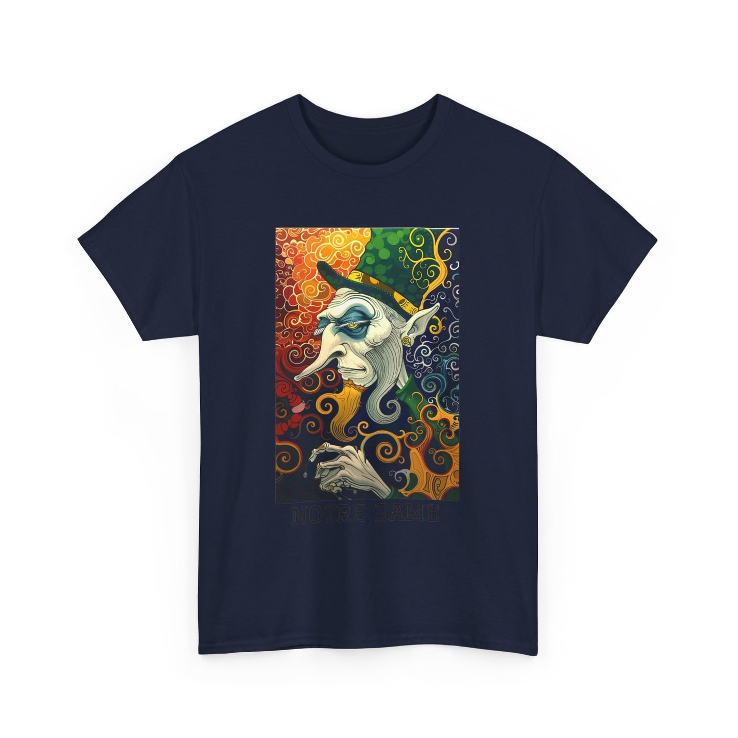 Notre Dame 01F - Unisex Heavy Cotton Tee - Image on the Front