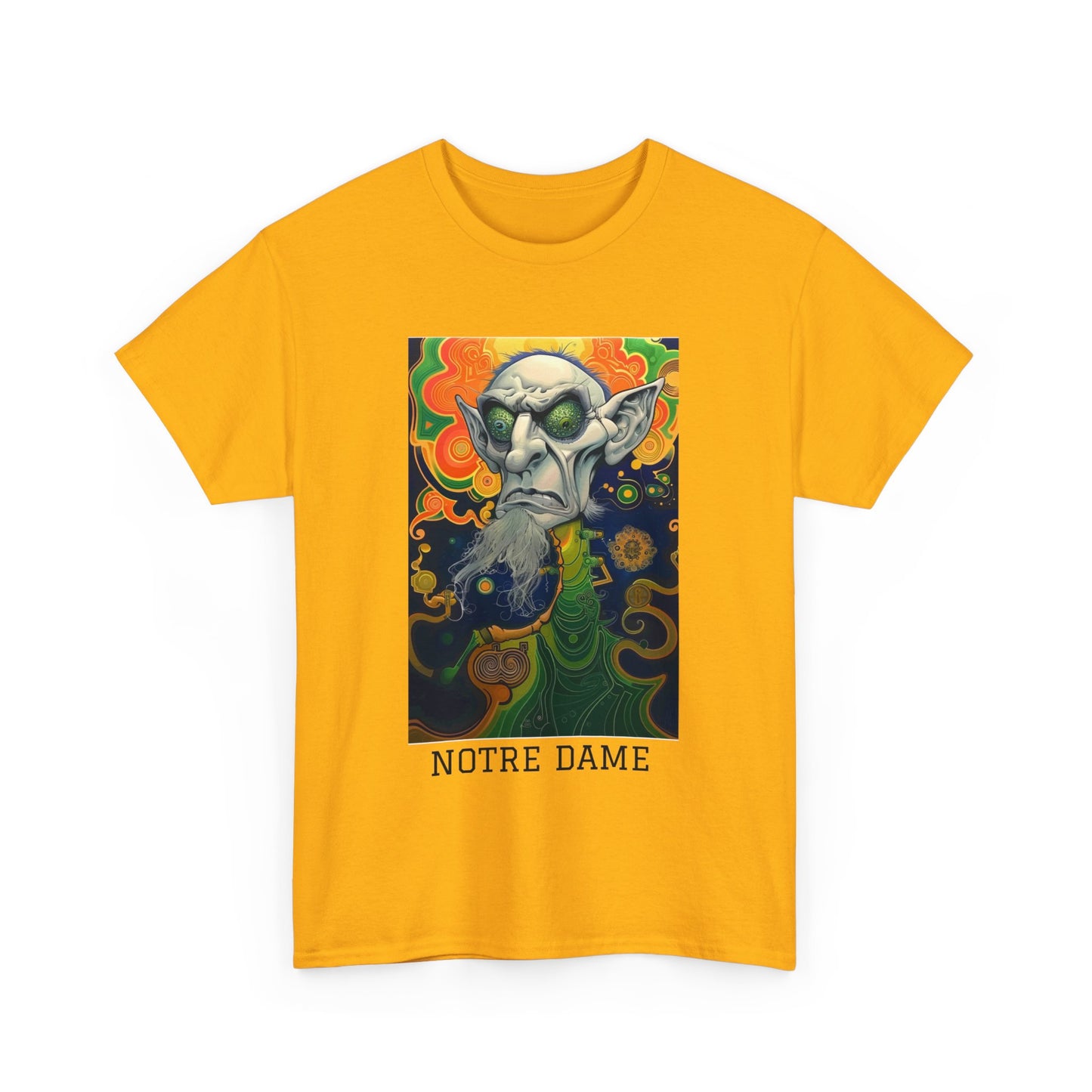 Notre Dame 03F - Unisex Heavy Cotton Tee - Image on the Front