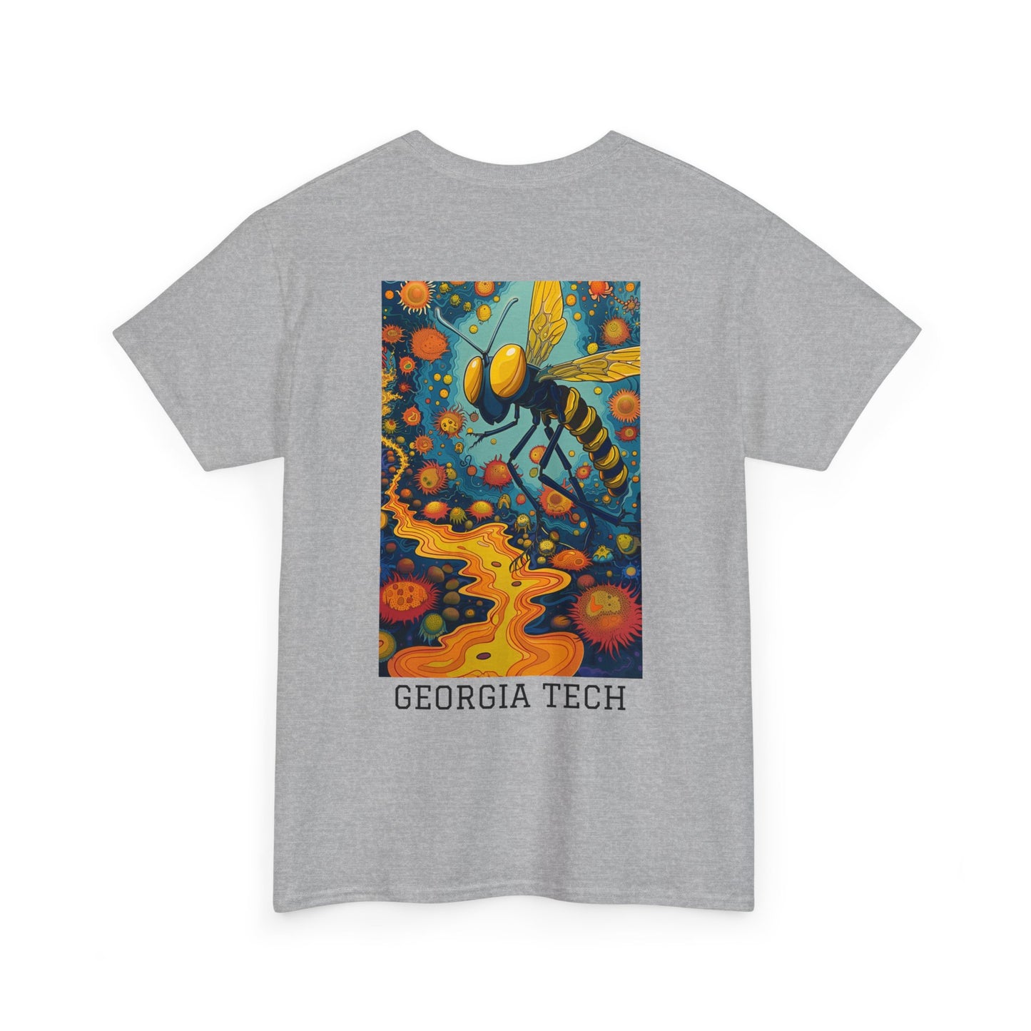 Georgia Tech 03B - Unisex Heavy Cotton Tee - Image on the Back