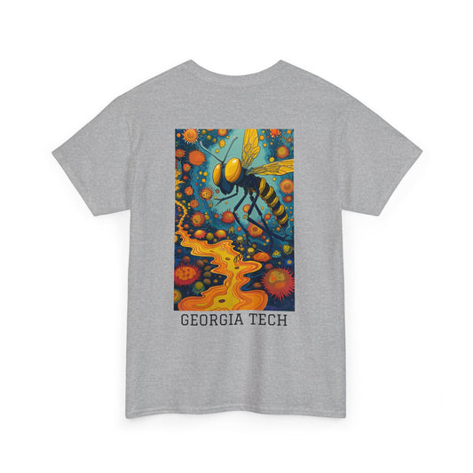 Georgia Tech 03B - Unisex Heavy Cotton Tee - Image on the Back