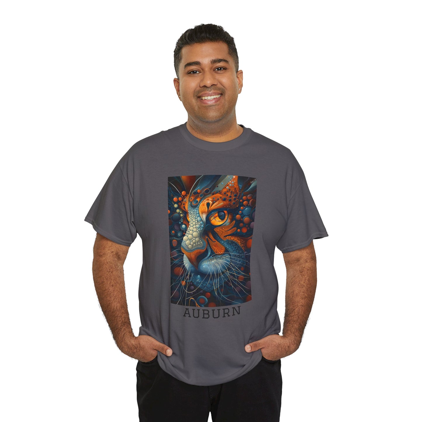 Auburn 01F - Unisex Heavy Cotton Tee - Image on the Front