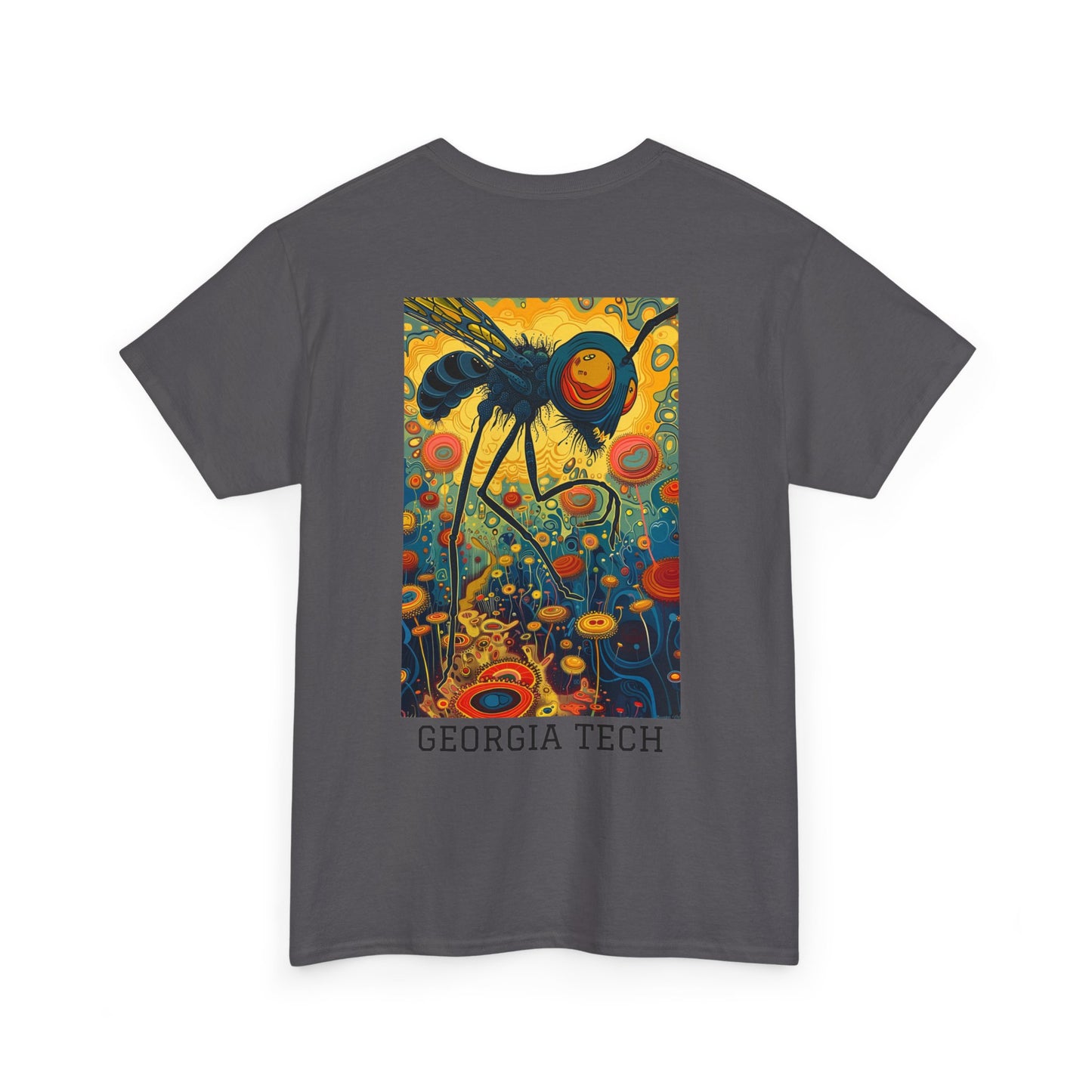 Georgia Tech 02B - Unisex Heavy Cotton Tee - Image on the Back