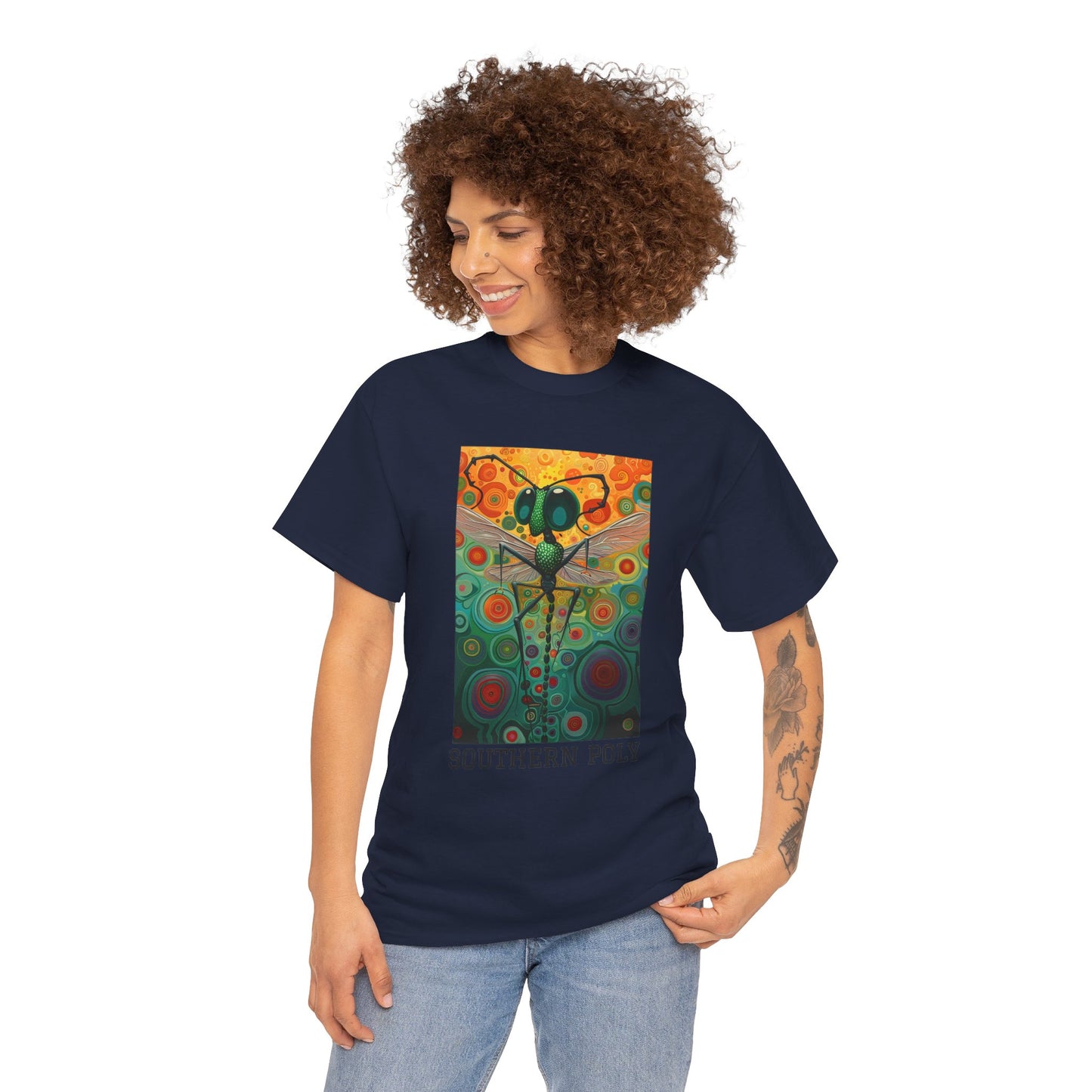 Southern Poly 01F - Unisex Heavy Cotton Tee - Image on the Front