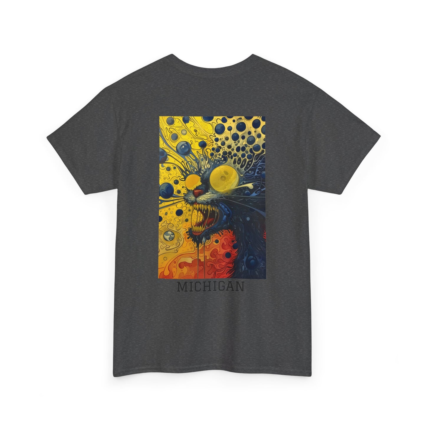 Michigan 02B - Unisex Heavy Cotton Tee - Image on the Back
