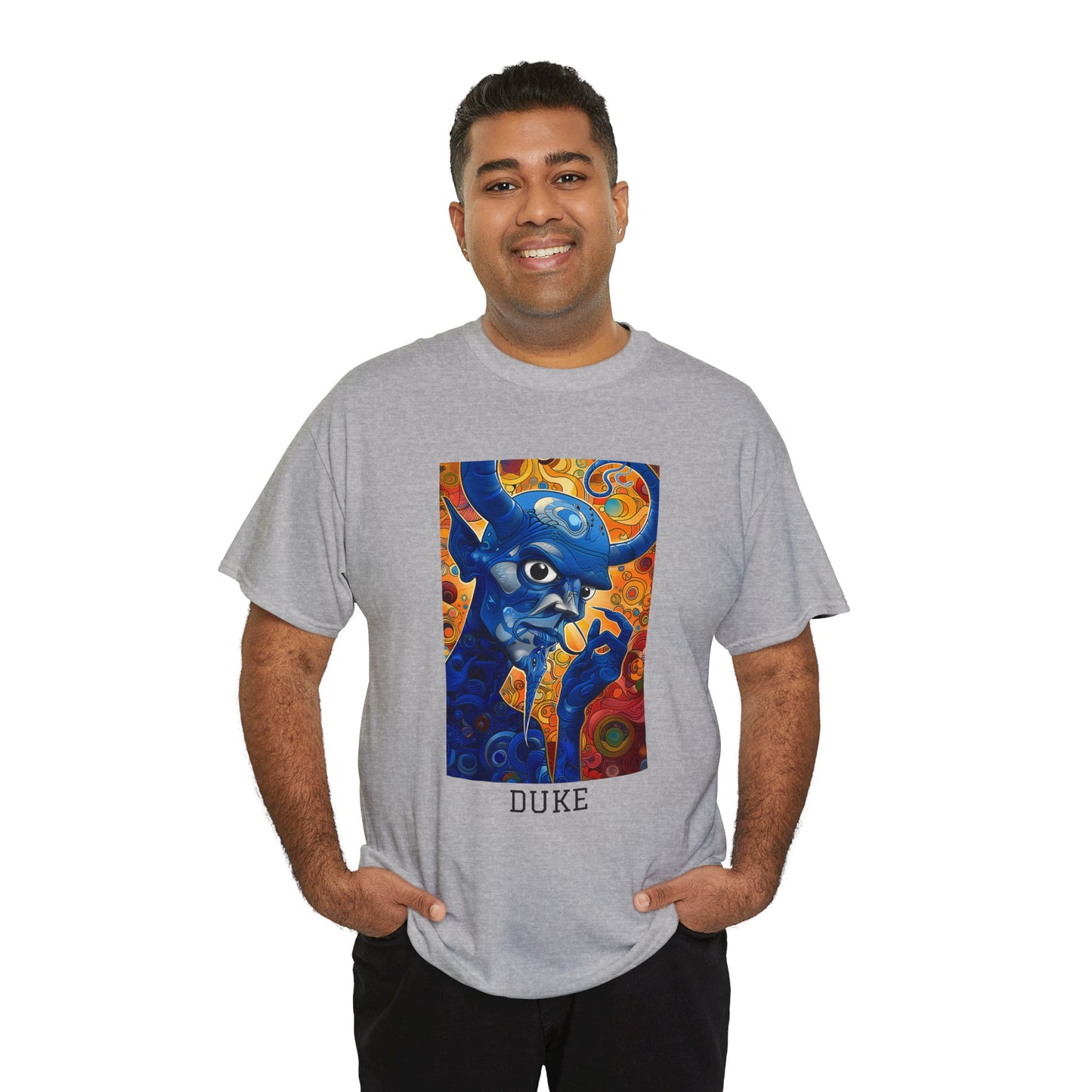 Duke 01F - Unisex Heavy Cotton Tee - Image on the Front