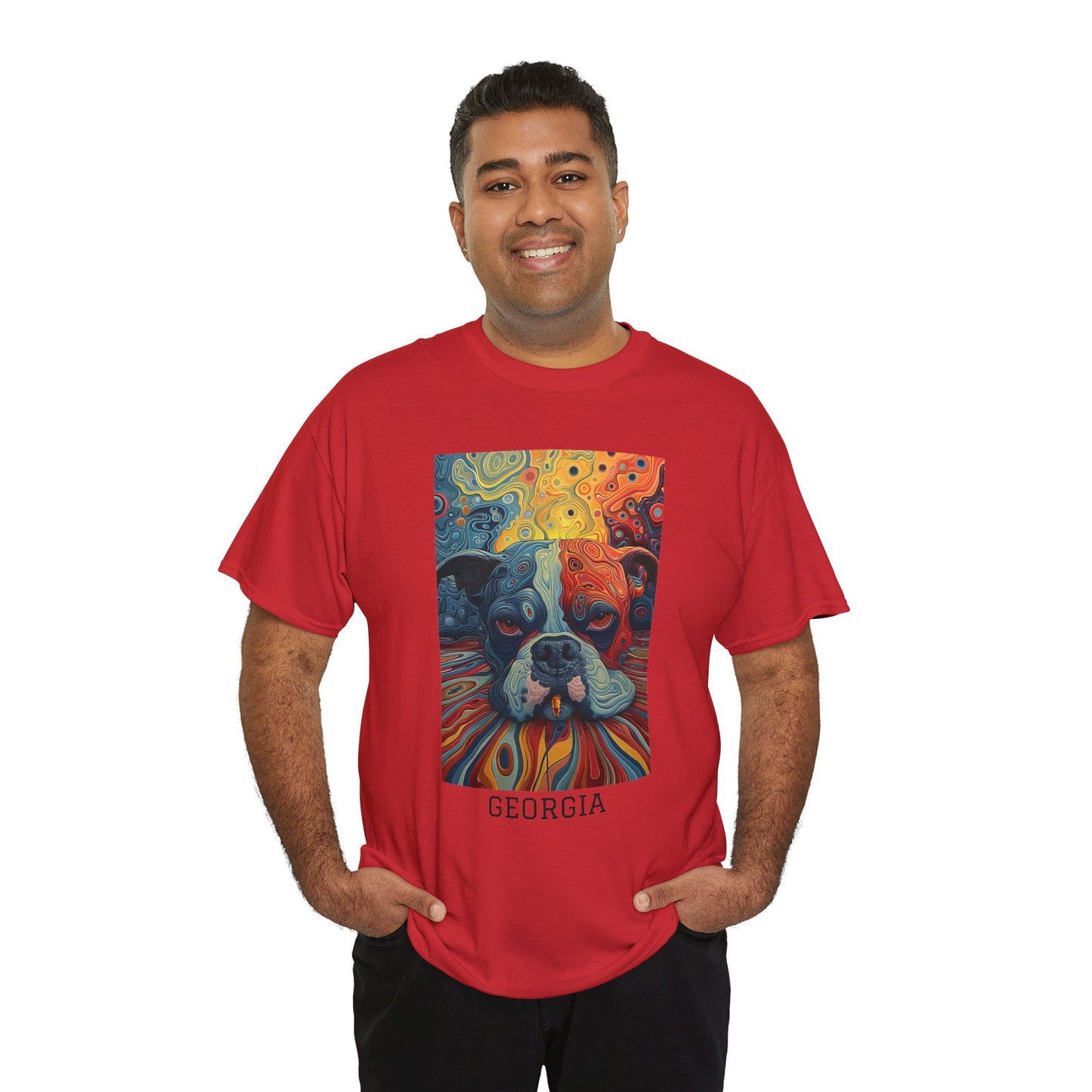 Georgia 03F - Unisex Heavy Cotton Tee - Image on the Front