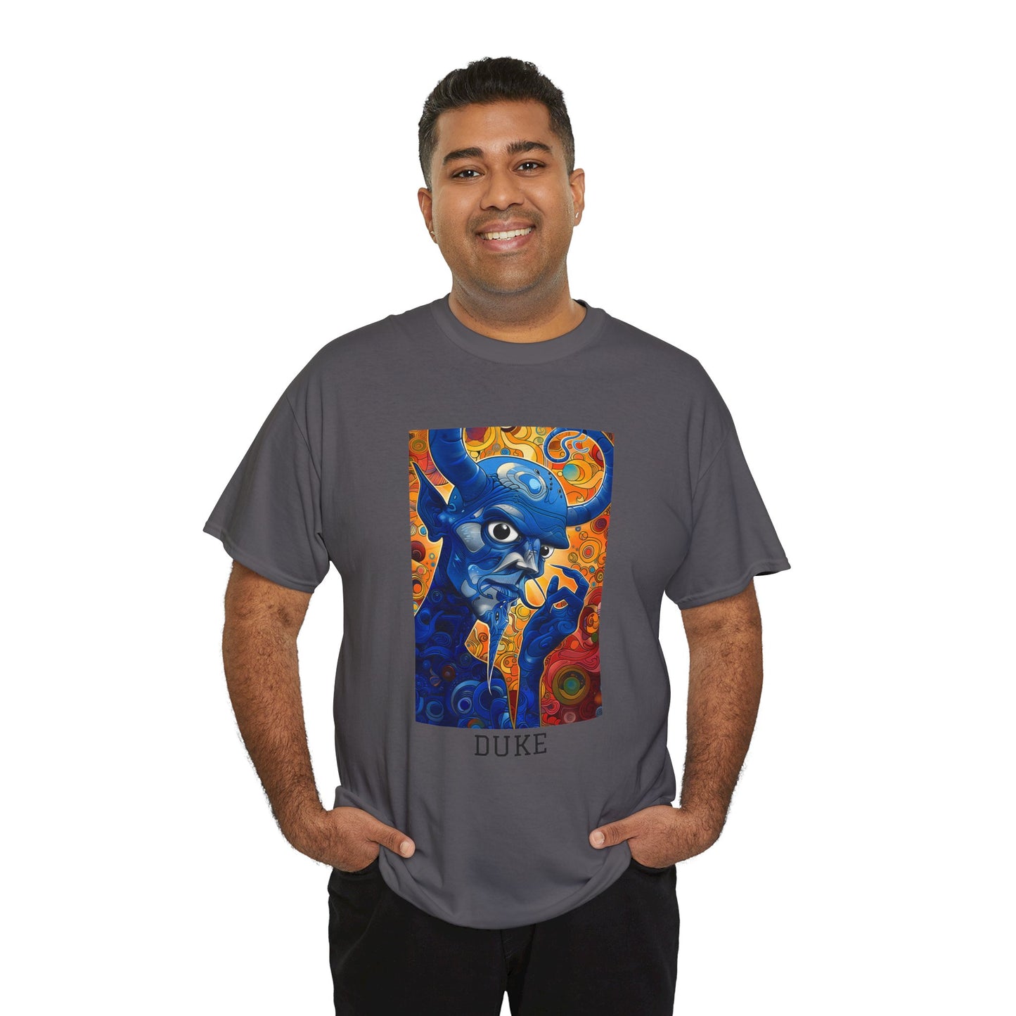 Duke 01F - Unisex Heavy Cotton Tee - Image on the Front