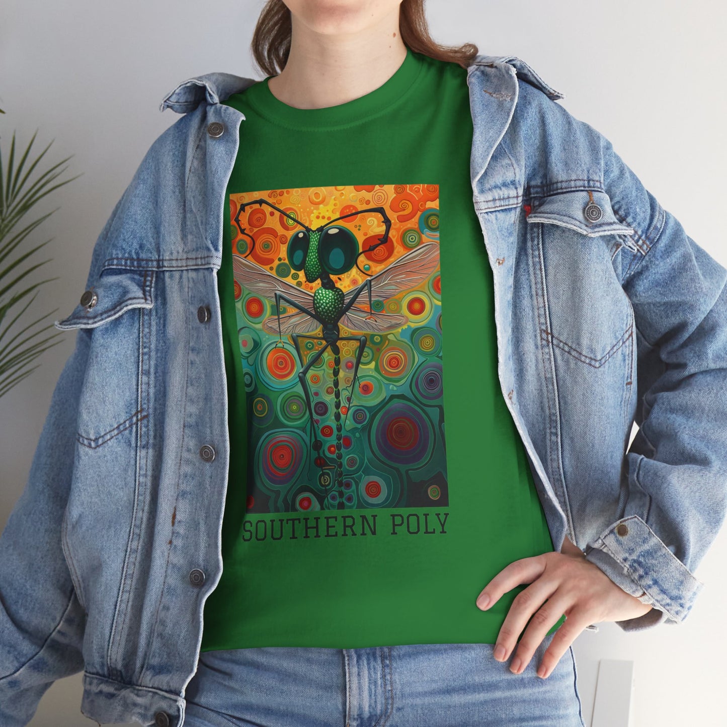 Southern Poly 01F - Unisex Heavy Cotton Tee - Image on the Front