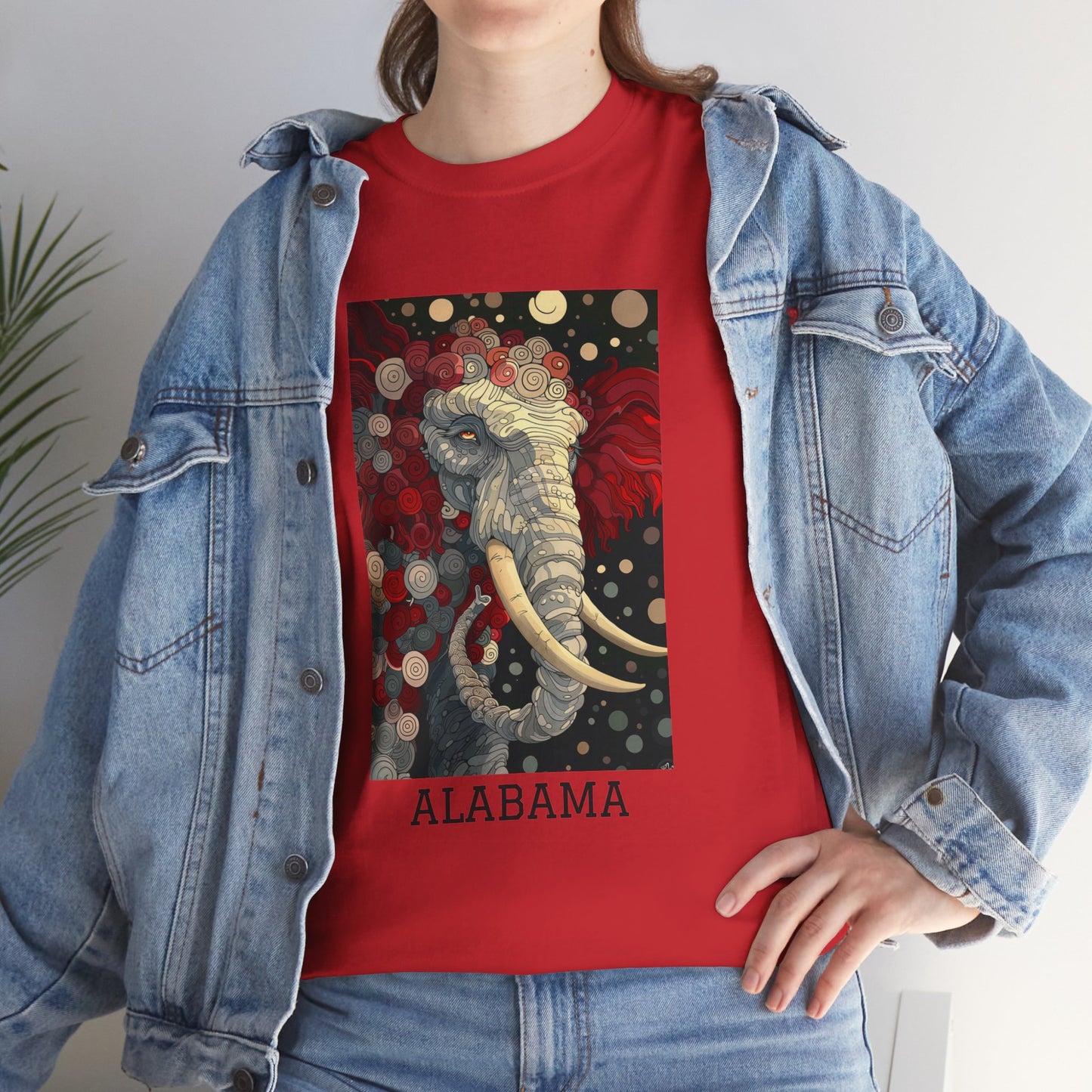 Alabama 01F - Unisex Heavy Cotton Tee - Image on the Front