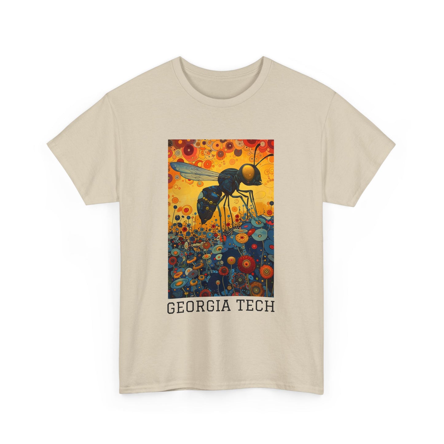 Georgia Tech 01F - Unisex Heavy Cotton Tee - Image on the Front