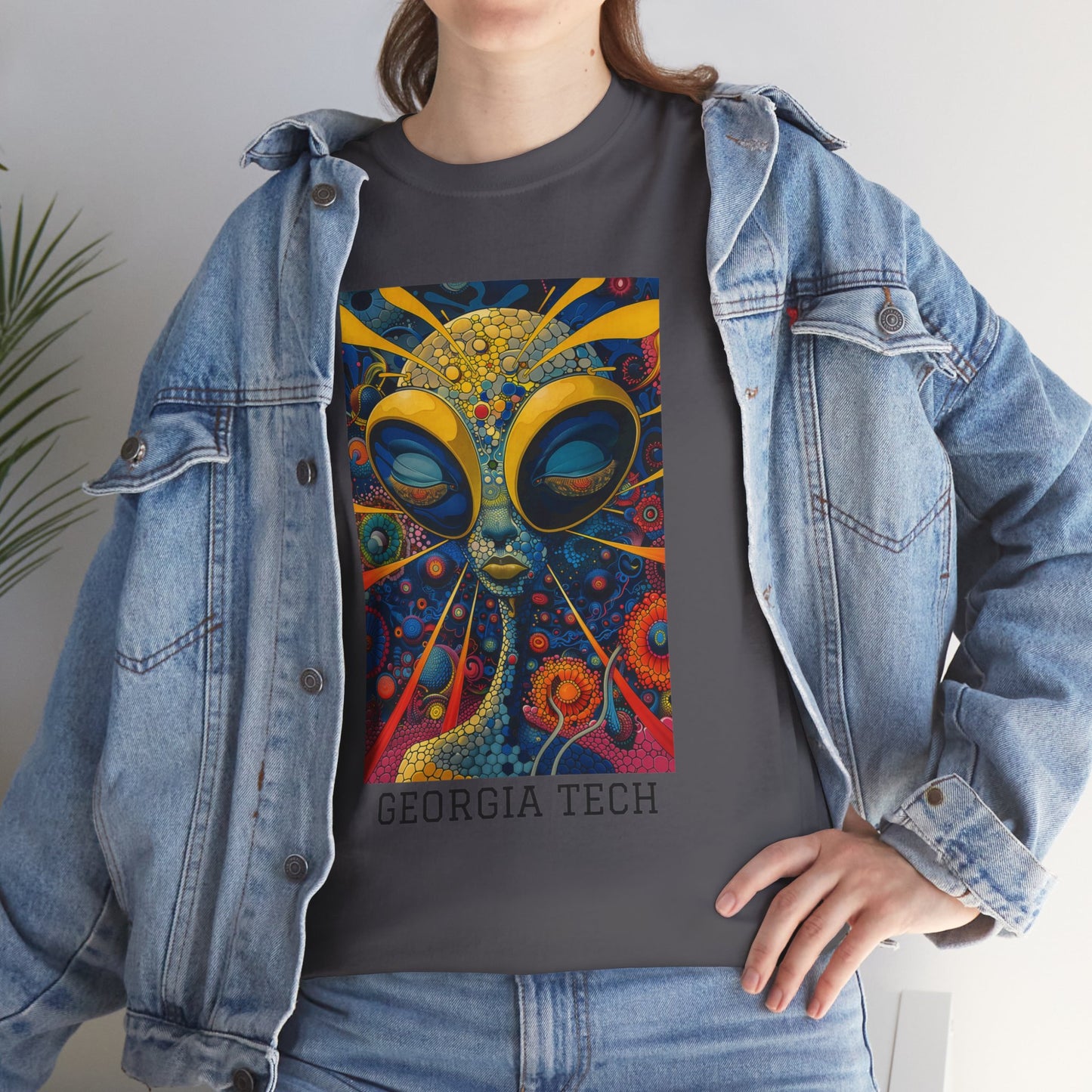 Georgia Tech 04F - Unisex Heavy Cotton Tee - Image on the Front