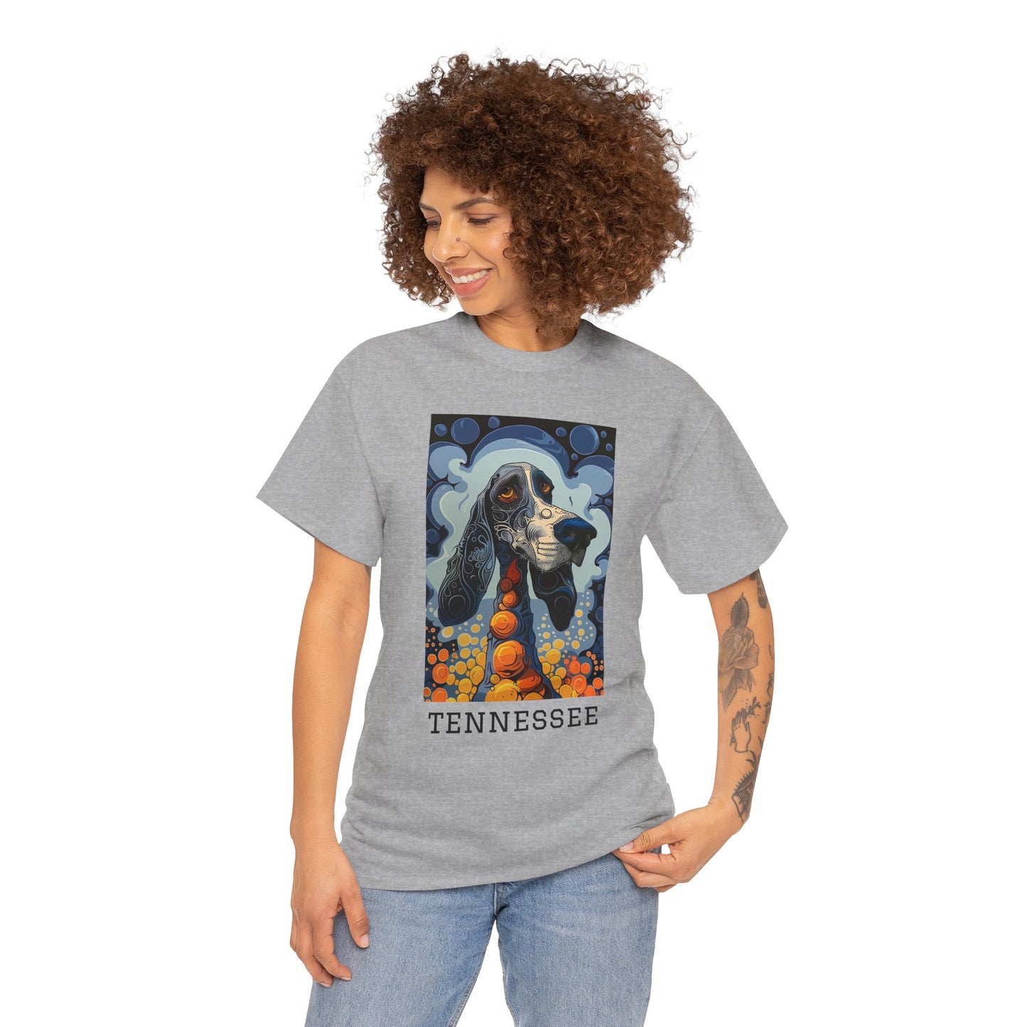 Tennessee 01F - Unisex Heavy Cotton Tee - Image on the Front