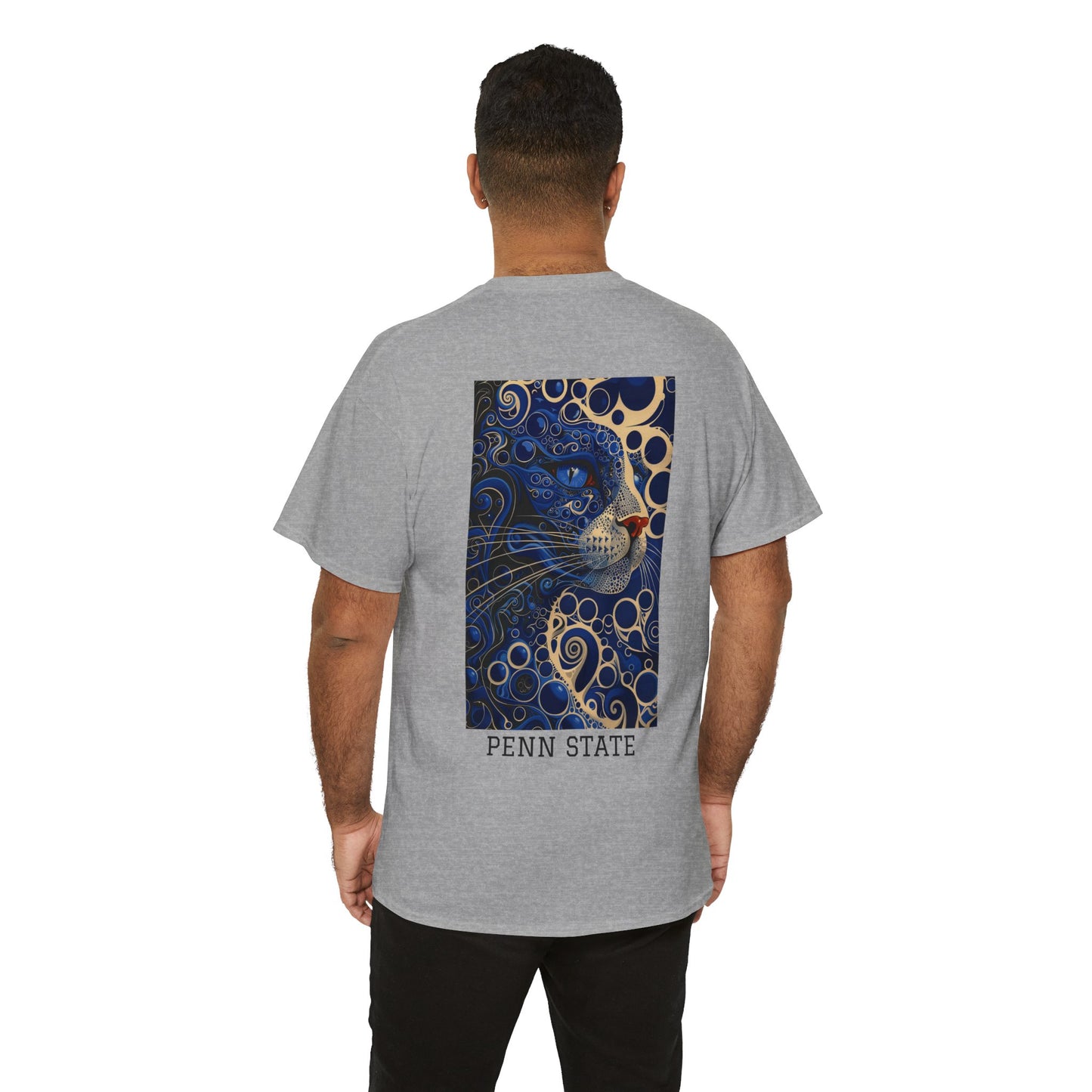 Penn State 01B - Unisex Heavy Cotton Tee - Image on the Back
